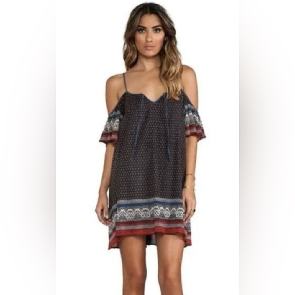 Free People Off Shoulder Flutter Sleeves Boho Slip Dress Small